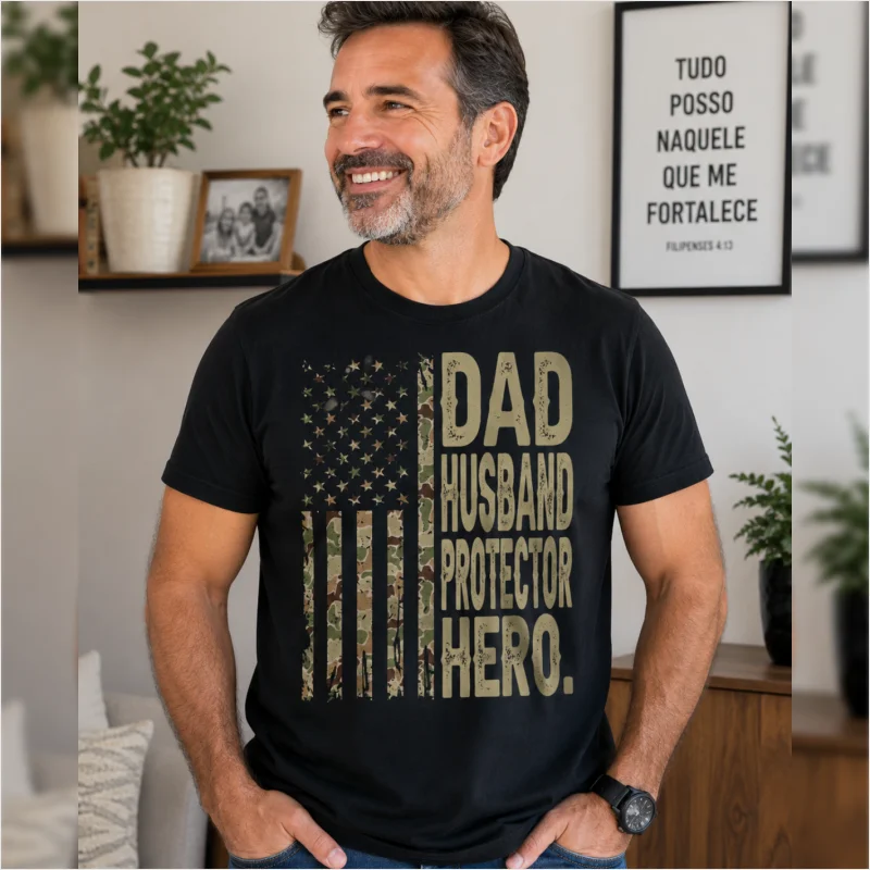 T-shirt - Father's Day - Dad Husband Protector Hero