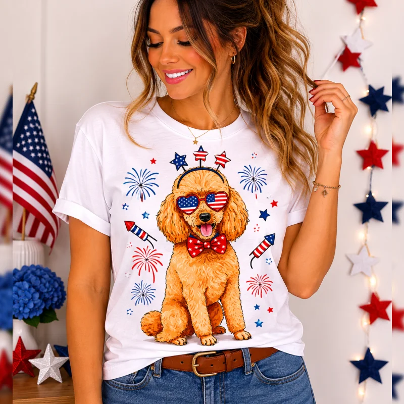 T-Shirt - Patriotic Dog Lover Graphic Tee — alternate view