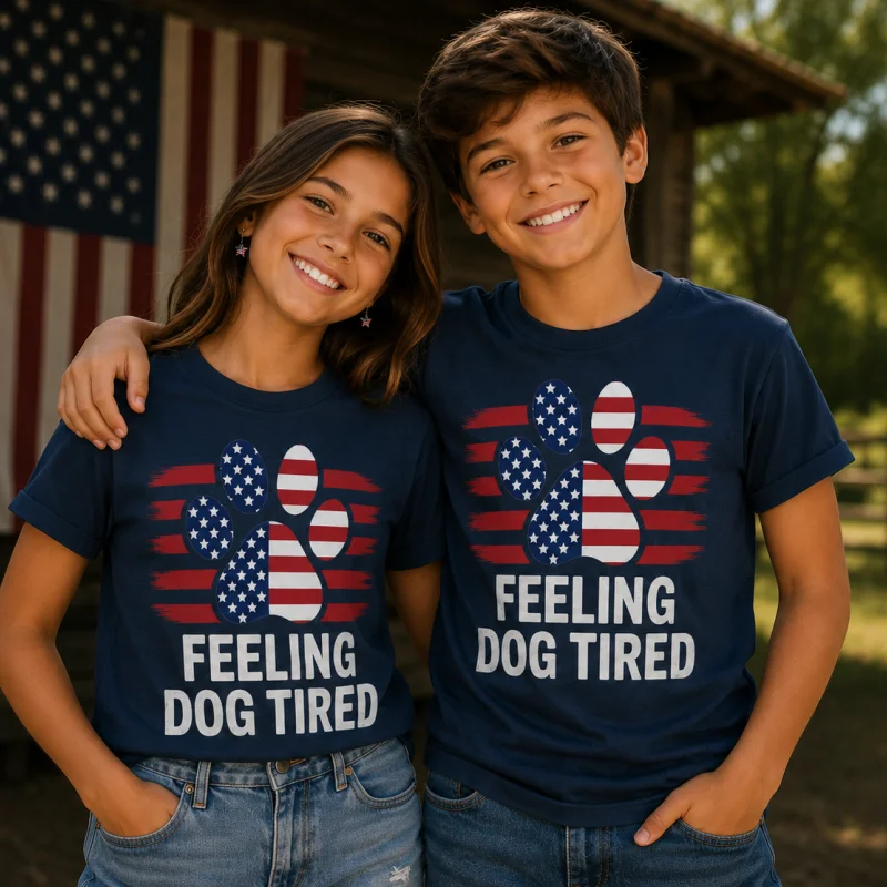 T-Shirt - Independence Day Doodle Dog T-Shirt — alternate view