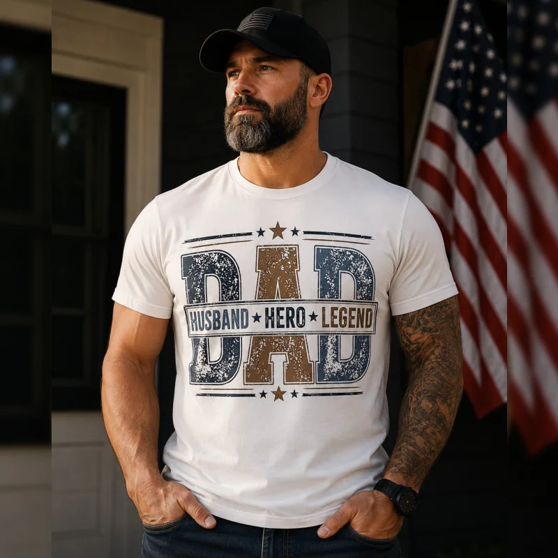 T-shirt - Father's Day - Dad Husband Hero Legend