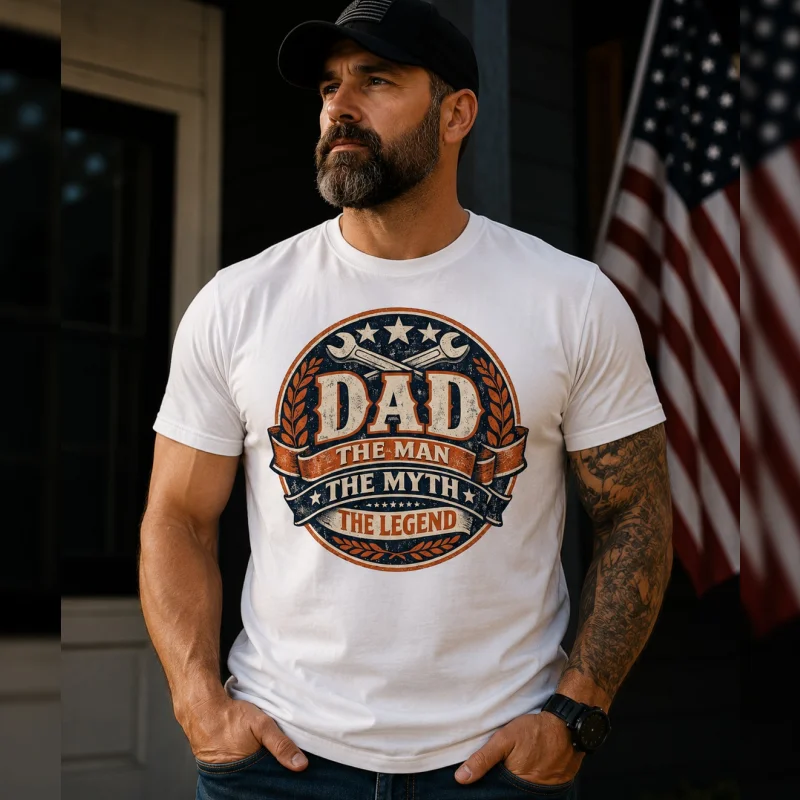 T-shirt - Father's Day - DAD The man - The Man  The Mith - The Legend